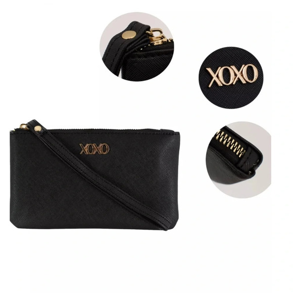 XOXO Black Wristlet with Gold Logo Preloved Like New - Picture 4 of 5